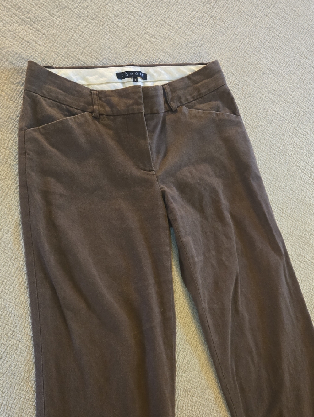 Theory Brown Bootcut Pants – Size 2 Tailored